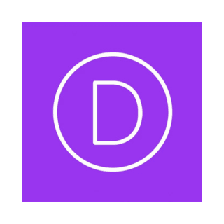Purple square with letter d inside