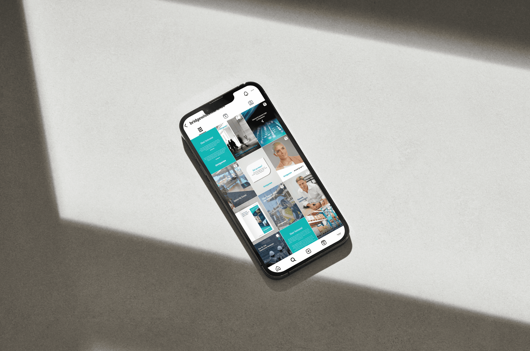 Instagram feed on a phone