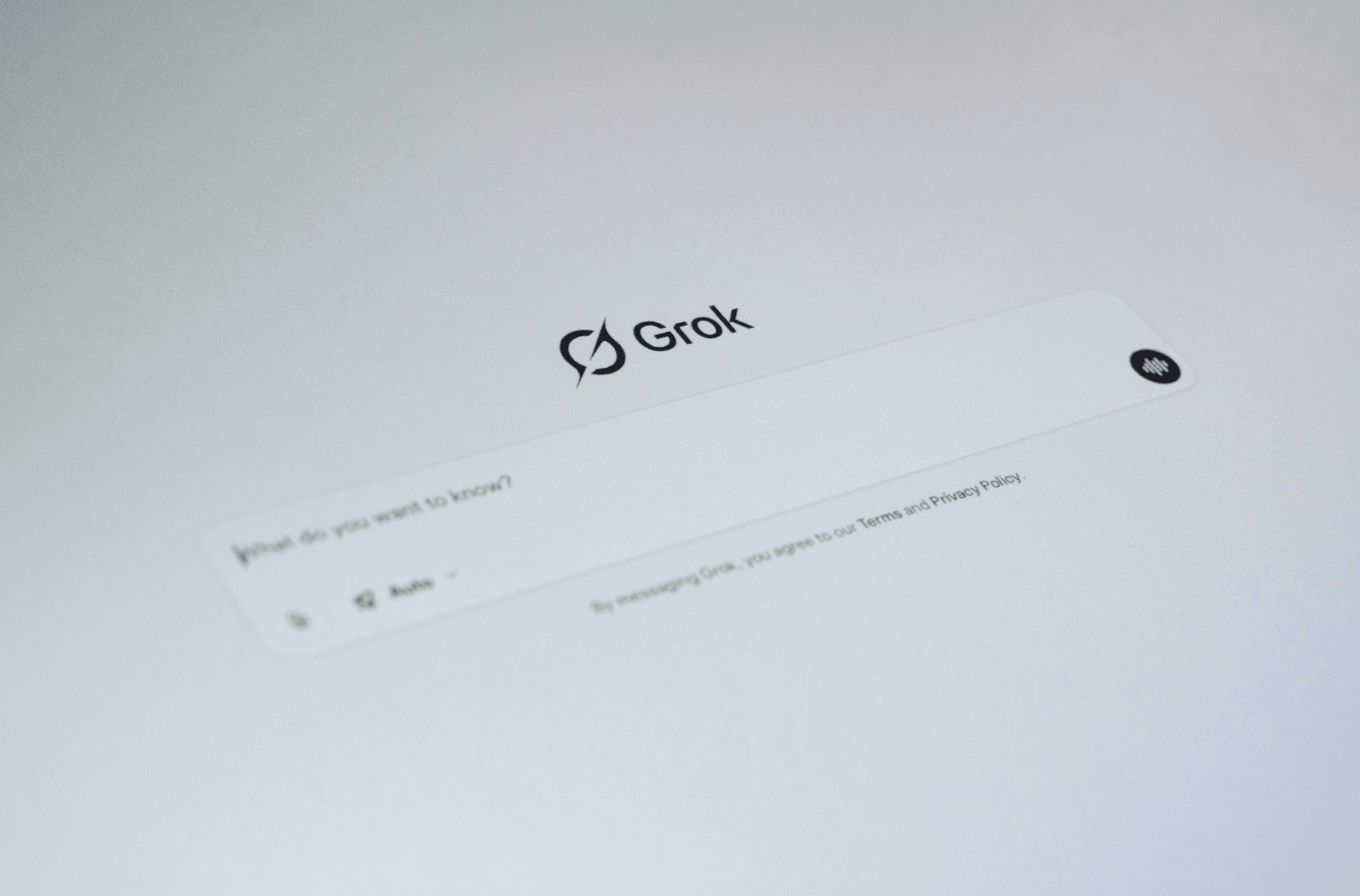 Grok interface on a screen