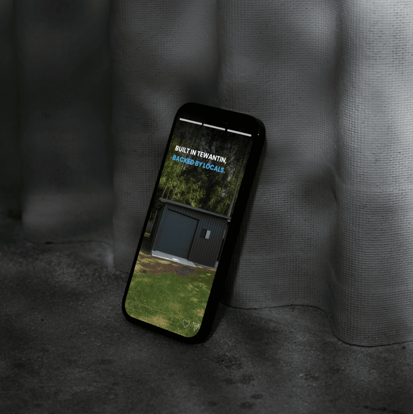 Property listing shown on a phone