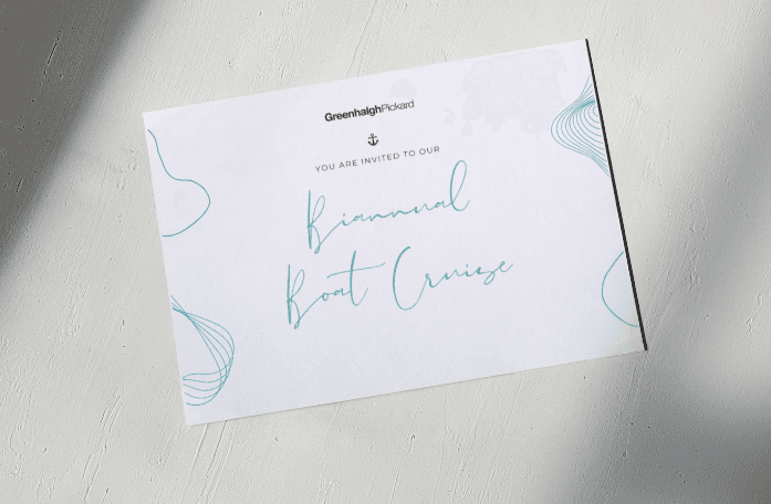 boat cruise invite mockup